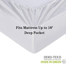 Load image into Gallery viewer, Bed Sheet Set Queen Size Sheets 4 Pieces, 600 Thread Count 100% Supima Cotton Sheets, Soft &amp; Silk Sateen Weave, Fits Mattress Up to 18" ,Deep Pocket, Breathable &amp; Fade Resistant
