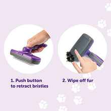 Load image into Gallery viewer, Hertzko Self-Cleaning Slicker Brush for Dogs - The Ultimate Dog Brush for Shedding Hair, Fur, - Comb for Grooming Long Haired &amp; Short Haired Dogs, Cats, Rabbits, &amp; More - Deshedding Tool, Cat Brush
