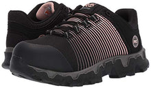Load image into Gallery viewer, Timberland PRO Women's Powertrain Sport Alloy Toe SD+ Industrial Boot, Black, Rose Gold, 9
