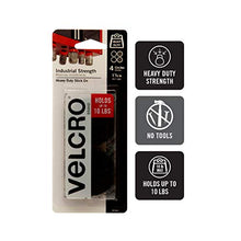 Load image into Gallery viewer, VELCRO Brand - Industrial Strength | Indoor &amp; Outdoor Use | Superior Holding Power on Smooth Surfaces | Size 4ft x 2in | Tape, Black - Pack of 1, (Model: 90593)
