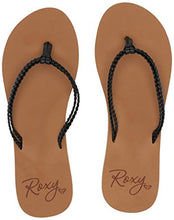Load image into Gallery viewer, Roxy Women's Costas Sandal Flip-Flop, Black, 10 Medium US
