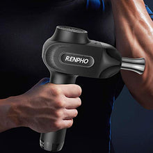 Load image into Gallery viewer, Massage Gun for Athletes, RENPHO Pro Deep Tissue Percussion Muscle Massager Handheld Electric Massager for Pain Relief with Titanium Alloy Heads, Long Battery Life, Christmas Gifts for Man
