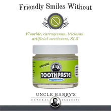 Load image into Gallery viewer, Uncle Harry's Peppermint Remineralizing Toothpaste | Natural Whitening Toothpaste Freshens Breath &amp; Promotes Enamel | Vegan Fluoride Free Toothpaste (4 Pack)
