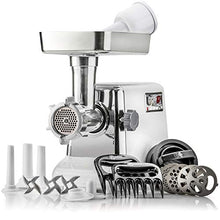 Load image into Gallery viewer, The Powerful STX Turboforce Classic 3000 Series Electric Meat Grinder &amp; Sausage Stuffer: 4 Grinding Plates, 3 - S/S Blades, Sausage Tubes &amp; Kubbe Maker. 2 Free Meat Claws &amp; 3 in 1 Burger-Slider Maker!
