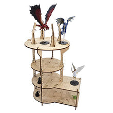 Load image into Gallery viewer, D&amp;D 3D Mage's Tower Battle Map 4-Level 16 Inches Tall Wood Laser Cut with 1" Grid Wargaming Terrain for Dungeons &amp; Dragons, Pathfinder, Warhammer or Other Tabletop RPG
