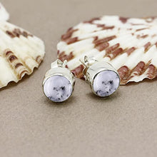 Load image into Gallery viewer, Natural Dendritic Opal Earrings Studs Sterling Silver for Her Women Mom Wife

