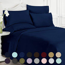 Load image into Gallery viewer, Swift Home Luxury Bedding Collection, Ultra-Soft Brushed Microfiber 6-Piece Bed Sheet Sets, Extremely Durable - Easy Fit - Wrinkle Resistant - (Includes 2 Bonus Pillowcases), Queen, Navy
