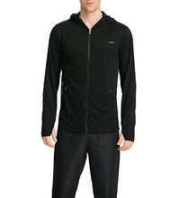 Load image into Gallery viewer, TRAILSIDE SUPPLY CO. Men's Zip Up Hoodie Stretch Sweatshirts,Lightweight Black Large
