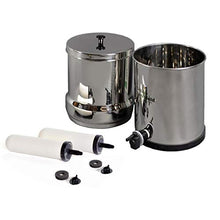 Load image into Gallery viewer, British Berkefeld 2.24 Gallon Gravity-Fed Water Filter System- Stainless Steel with 2x ATC Super Sterasyl Candle Filters
