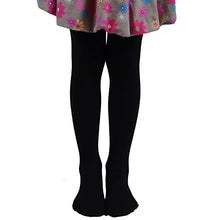Load image into Gallery viewer, Leg Elegant Girls Microfiber Soft Opaque Solid Colored Footed Tights (11-13, Black)
