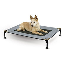 Load image into Gallery viewer, K&amp;H PET PRODUCTS Original Pet Cot Elevated Dog Bed Gray/Black Mesh Large 30 X 42 X 7 Inches
