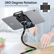 Load image into Gallery viewer, Gooseneck Tablet Holder Stand for Bed: Tryone Adjustable Flexible Arm Tablets Mount Clamp on Table Compatible with iPad Air Mini | Galaxy Tabs | Kindle Fire | Switch or Other 4.7 -10.5" Devices
