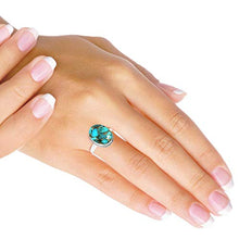 Load image into Gallery viewer, 925 Sterling Silver Women Jewelry Copper Blue Turquoise Ring Size 9
