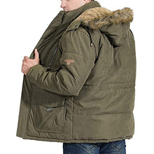 Load image into Gallery viewer, Tanming Men's Thicken Warm Winter Coat Mountain Ski Snowboard Jacket Hooded Parkas (X-Small, Army Green)
