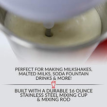 Load image into Gallery viewer, Nostalgia Two-Speed Electric Coca-Cola Limited Edition Milkshake Maker and Drink Mixer, Includes 16-Ounce Stainless Steel Mixing Cup &amp; Rod-Red, 16 oz
