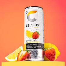 Load image into Gallery viewer, CELSIUS Essential Energy Drink 12 Fl Oz, Sparkling Strawberry Lemonade (Pack of 12)
