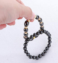 Load image into Gallery viewer, Subiceto 8 Pieces Magnetic Hematite Bracelets for Men Women 8mm Tiger Eye Stone Beads Elastic Bracelet Set Natural Stone Bracelet Bangle
