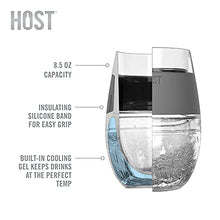 Load image into Gallery viewer, Host Cooling Cup Set of 1 Plastic Double Wall Insulated Freezable Drink Chilling Tumbler with Freezing Gel, Wine Glasses for Red and White Wine, 8.5 oz, Translucent Magenta
