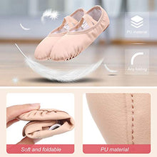 Load image into Gallery viewer, SATINIOR 3 Pairs Ballet Shoes for Girls Toddlers Practice Shoes Ballet Shoe Yoga Shoes 3 Colors Ballet Slippers Flats for Toddler Kids Dancing (9 Toddler) Black, Pink and Beige

