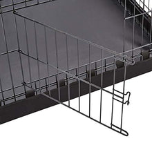 Load image into Gallery viewer, AmazonBasics Indoor-Outdoor Small Pet Habitat Cage with Canvas Bottom, with Divider, Black
