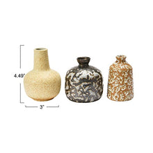 Load image into Gallery viewer, Main + Mesa Stoneware Vases with Reactive Glaze, Set of 3
