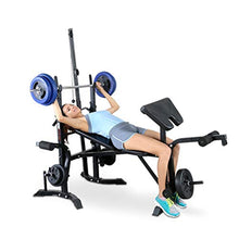 Load image into Gallery viewer, visdron Weightlifting Bench with Weights, Weightlifting Bench Olympic Weight Bench for Full-Body Workout Weightlifting Bench Adjustable with Rack
