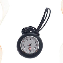 Load image into Gallery viewer, Hemobllo Nurse Fob Watch - Nurse Hanging Pocket Watch Fob Watch for Nurses Quartz Watches Nursing Watch with Silicone Case and Adjustable Lanyard (Black, Lanyard Color: Random)
