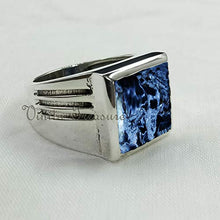 Load image into Gallery viewer, Natural Pietersite Ring, Solid 925 Sterling Silver Ring, Genuine Gemstone Jewelry, Square Pietersite Ring, Womens Pietersite Ring, Mans Statement Ring, Mens Pietersite Ring, Unisex Ring
