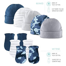 Load image into Gallery viewer, The Peanutshell Newborn Layette Gift Set for Baby Boys | 23 Piece Newborn Boy Clothes &amp; Accessories Set | Fits Newborns to 3 Months | Blue Camo
