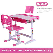 Load image into Gallery viewer, Binory Kids Desk and Chair Set Children Study Table Height Adjustable Kids Desk Ergonomic Design School Students Writing Desk with Tilt Desktop Storage Drawer Bookstand for Boys&amp;Girls(Pink,27.6"x20")
