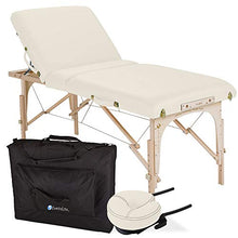 Load image into Gallery viewer, EARTHLITE Portable Massage Table Package AVALON TILT – Foldable Treatment Table with Tilt Option, Reiki Endplate, Premium Flex-Rest Face Cradle &amp; Strata Cushion, Carry Case (30”x73”)
