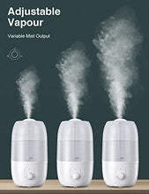 Load image into Gallery viewer, Ultrasonic Humidifier for Bedroom, Kealive 30-Hour Cool Mist Humidifier(2.7L/0.7G), Baby-Safe Auto-Shutoff, Whisper Quiet, 3-Level Mist Output, Rapid Humidification Effect, Dirt-Resistant Nano Coating
