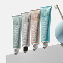 Load image into Gallery viewer, Davids Natural Whitening Toothpaste, Antiplaque, Fluoride Free, SLS Free, Peppermint, 5.25 OZ Metal Tube, Tube Roller Included
