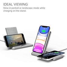 Load image into Gallery viewer, iOttie iON Wireless Duo 10W Stand + 10W Pad Qi-Certified Charger Compatible with iPhone and Samsung Galaxy | Includes Power Cable &amp; Adapter | Light Grey
