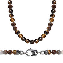 Load image into Gallery viewer, WESTMIAJW Mens Yellow Tiger Eye Beads Beaded Necklace Chains Healing Crystals Gemstone Jewelry 60cm
