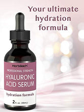 Load image into Gallery viewer, Hyaluronic Acid Serum for Face &amp; Skin | 2 oz | Paraben &amp; SLS Free Moisturizer | By Horbaach

