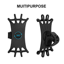 Load image into Gallery viewer, 4 Pieces USB Rechargeable Bicycle Light Front Back Bike Lights Set with 1 Piece 360 Degree Rotation Silicone Bicycle Phone Mount Bike Accessories Bike Phone Holder
