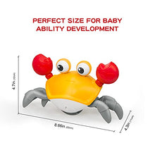 Load image into Gallery viewer, ZONICE Orange Crawling Crab Baby Toy with Music and LED Light Up for Kids, Toddler Interactive Learning Development Toy with Automatically Avoid Obstacles, Build in Rechargeable Battery
