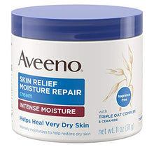 Load image into Gallery viewer, Aveeno Skin Relief Intense Moisture Repair Cream with Triple Oat Complex, Ceramide &amp; Rich Emollients, Steroid- &amp; Fragrance-Free Moisturizing Body Cream for Extra-Dry Skin, 11 oz
