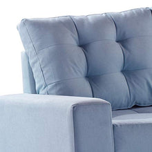 Load image into Gallery viewer, MERITLINE Sectioanl Sofa with Ottoman, Fabric L-Shaped Sectioanl Sofa Living Room Couch Set of 4, Blue
