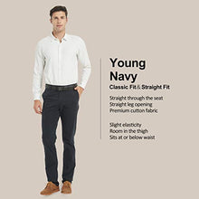 Load image into Gallery viewer, Taloyone Men’s Golf Pant, Premium Cutton Sits at Waist Straight-Fit Flat-Front Business Dress Stretch Chino Pant, Classic Fit Travel Pants, Navy, 29Wx30L
