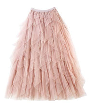 Load image into Gallery viewer, Femiserah Women's Long Rainbow A Line Tulle Tutu Skirts Tiered Skirt Petticoat (Tulle Pink)

