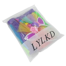Load image into Gallery viewer, LYLKD Little Girls Layered Rainbow Tutu Skirts with Unicorn Horn Headband
