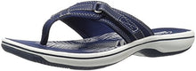 Load image into Gallery viewer, Clarks Women's Breeze Sea Flip Flop, New Navy Synthetic, 8 B(M) US
