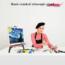 Load image into Gallery viewer, Coestai 60" Painting Easel Stand, 21"to 60"Adjustable Easel for Painting Canvases Aluminum Art Easel with Paintbrush Tray Display Stand (Rose)…

