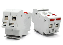 Load image into Gallery viewer, Solar Odyssey 2 Pack - Din Rail Mounted Fuse Holder with Fuse 30A 10x38mm, Fits 35mm Wide Din Rail ,Gray
