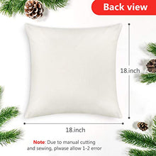 Load image into Gallery viewer, Christmas Pillow Covers 18x18 Set of 4, Farmhouse Christmas Pillow Covers,Christmas Home Decor Winter Holiday Decorative Linen Cushion Cases for Couch Sofa Home Decor
