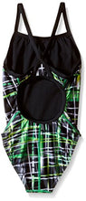 Load image into Gallery viewer, Speedo Girl's Swimsuit One Piece PowerFlex Flyback Striped Youth Team Colors - Manufacturer Discontinued
