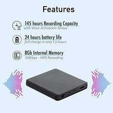 Load image into Gallery viewer, TileRec - Slimmest Voice Activated Recorder with 145 Hours Recording Capacity, MP3 Records, 24 Hours Battery Time, Metal Case – by Atto Digital
