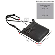 Load image into Gallery viewer, COCHOA Small Triple Zip Real Leather Women's Crossbody- Premium Vintage Crossover Shoulder Sling Bag
